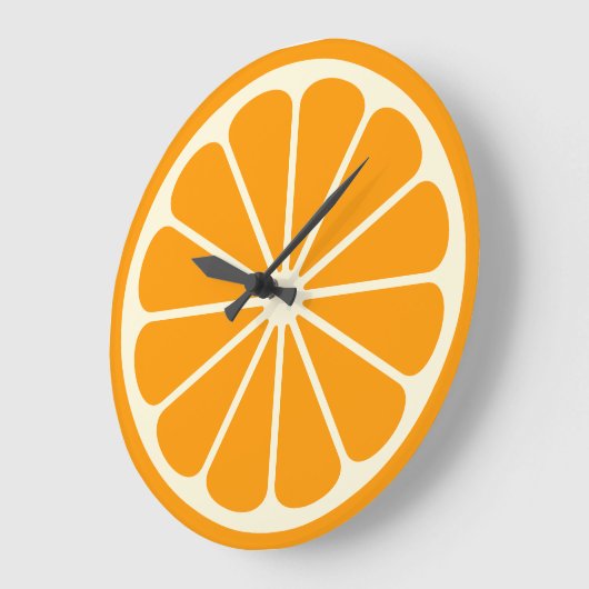 Orange Fruit Slice Große Wanduhr (Winkel)