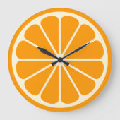 Orange Fruit Slice Große Wanduhr (Vorderseite)