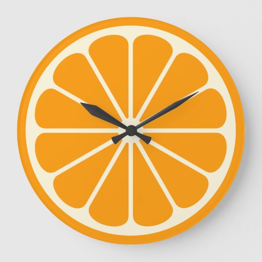 Orange Fruit Slice Große Wanduhr (Vorderseite)