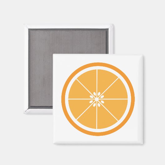 Orange Fruit Slice Magnet (Vorderseite/Rückseite)