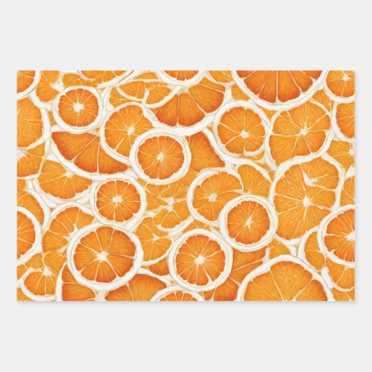 Orange Fruit Slices Geschenkpapier Set (Vorderseite 3)