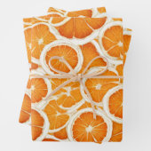 Orange Fruit Slices Geschenkpapier Set (Beispiel)