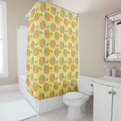 Orange Fruit Yellow Summer Pattern Duschvorhang (Beispiel)