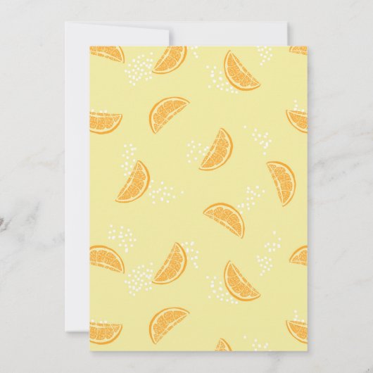 Orange Fruity Birthday Einladung (Rückseite)