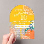 Orange Fruity Birthday Einladung (Insitu (Handheld))