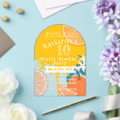 Orange Fruity Birthday Einladung (Insitu (Hochzeit))