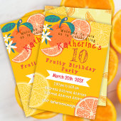 Orange Fruity Birthday Einladung