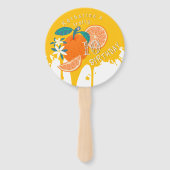 Orange Fruity Birthday Fächer (Vorderseite)