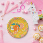 Orange Fruity Birthday Paper Plate Pappteller (Party)