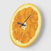 Orange Fun Große Wanduhr (Winkel)
