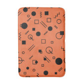Orange, fun, trendy, geometric Memphis graphic Badematte (Vorderseite Vertikal)