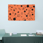 Orange, fun, trendy, geometric Memphis graphic Banner (Messeveranstaltung)
