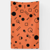 Orange, fun, trendy, geometric Memphis graphic Banner (Vertikal)