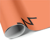 Orange, fun, trendy, geometric Memphis graphic Geschenkpapier (Rolleneckpunkt)