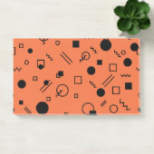 Orange, fun, trendy, geometric Memphis graphic Post-it Klebezettel (Büro)