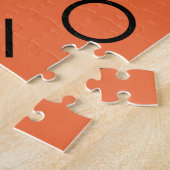 Orange, fun, trendy, geometric Memphis graphic Puzzle (Seite)