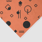 Orange, fun, trendy, geometric Memphis graphic Seidenpapier (Ausschnitt)