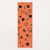 Orange, fun, trendy, geometric Memphis graphic Yogamatte (Vorderseite)