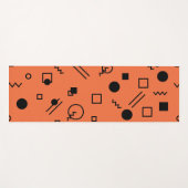 Orange, fun, trendy, geometric Memphis graphic Yogamatte (Vorderseite (Horizontal))