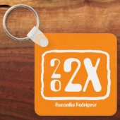 Orange Funky Class Year Schlüsselanhänger (Vorderseite)