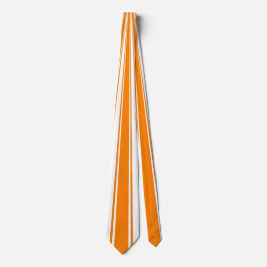 Orange Funky Stripe Muster Krawatte (Vorderseite)