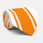 Orange Funky Stripe Muster Krawatte (Gerollt)