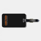 Orange Funny holt euch die Hände ab Gepäckanhänger (Rückseite horizontal)