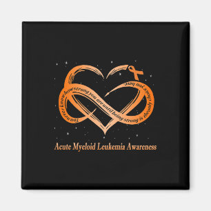 Orange für akute myeloische Leukämie Warrior Magnet