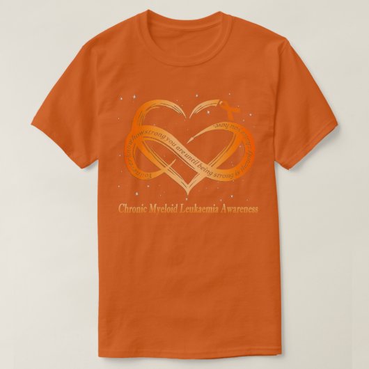 Orange für den Erreger einer chronisch myeloischen T-Shirt (Design vorne)