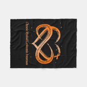 Orange für die chronische myeloische Leukämie Warr Fleecedecke (Vorderseite (Horizontal))