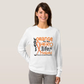 Orange für Ehemann Mitgliedstaat-multiple Sklerose T-Shirt (Vorne ganz)