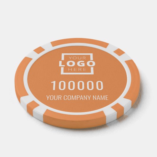 Orange für Firmenlogos Pokerchips (Einzeln)