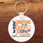 Orange für Herd 2 Sister MS Multiple Sklerose Schlüsselanhänger (Vorderseite)