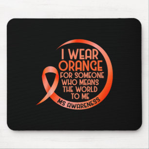 Orange für jemanden tragen Frau Multiple Sklerose  Mousepad