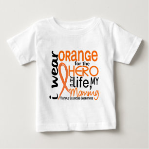 Orange für Mama Mitgliedstaat-multiple Sklerose Baby T-shirt