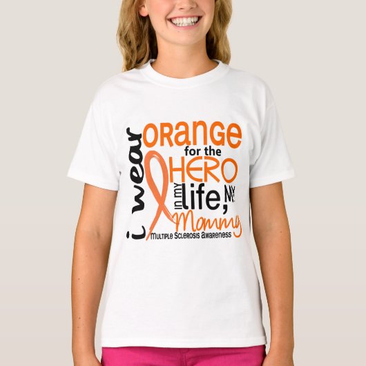 Orange für Mama Mitgliedstaat-multiple Sklerose T-Shirt (Vorderseite)