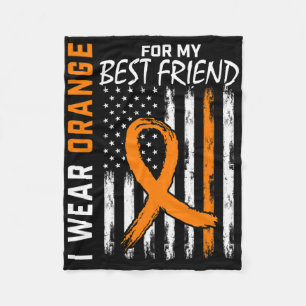 Orange für meine beste Freundin Leukämie Awareness Fleecedecke