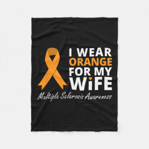 Orange für meine Ehefrau tragen Awareness Ribbon Fleecedecke