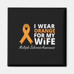 Orange für meine Ehefrau tragen Awareness Ribbon Magnet