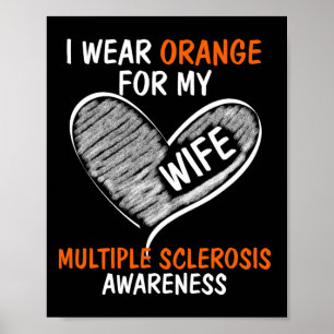Orange für meine Ehefrau tragen Poster