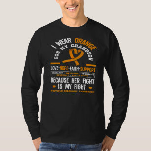 Orange für meine Enkel Frau Multiple Scelrosis tra T-Shirt