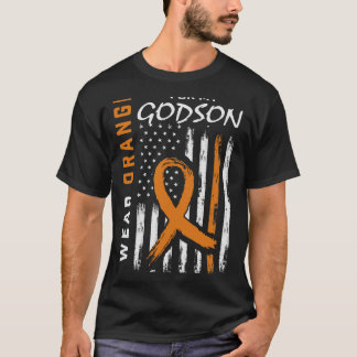 Orange für meine Godson Leukämie Krebs Bewusstsein T-Shirt