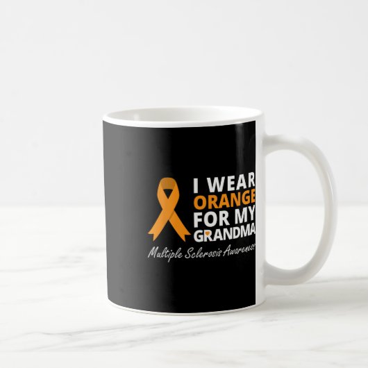Orange für meine Großmutter Awareness Ribbon trage Kaffeetasse (Rechts)