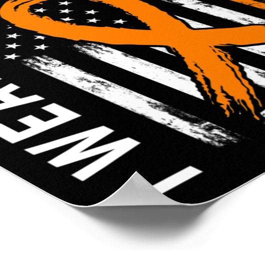 Orange für meine kleine brüderliche Leukämie Poster (Ecke)