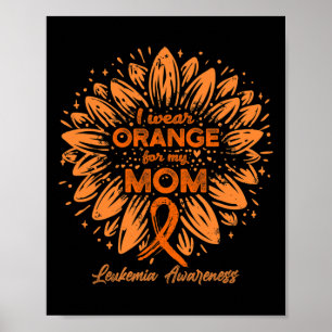Orange für meine Mama Orangefarbene Sonnenblumenle Poster