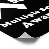 Orange für meine Mama tragen Frau Multiple Skleros Poster (Ecke)