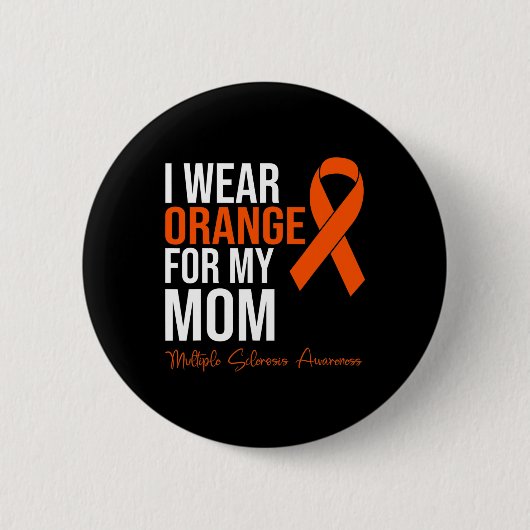 Orange für meine Mama tragen Frau Warrior Multiple Button (Vorderseite)