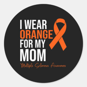 Orange für meine Mama tragen Frau Warrior Multiple Runder Aufkleber