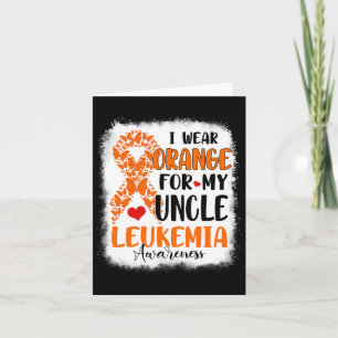 Orange für meine Onkel Leukämie Awareness Month Karte