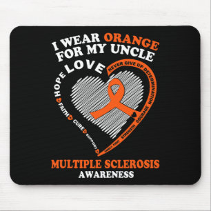 Orange für meine Onkel Multiple Sklerose Awaren tr Mousepad
